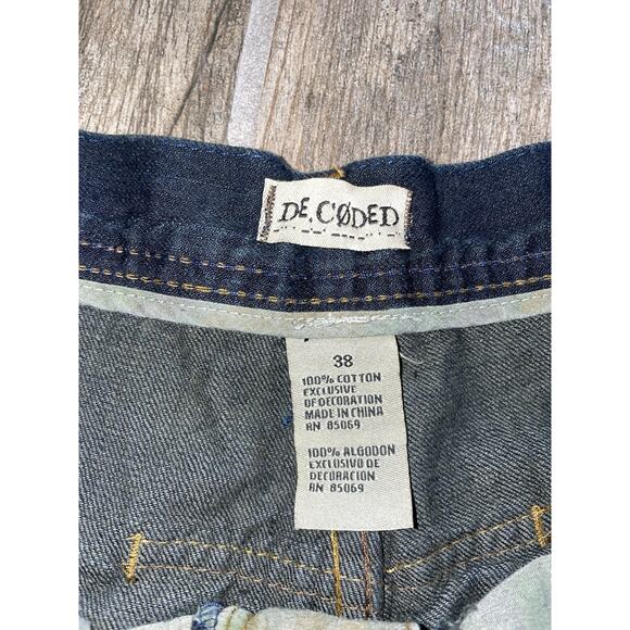 Vintage Mens Y2K Baggy Denim Shorts Decoded 38 Skater Hip Hop NWT - Picture 3 of 7